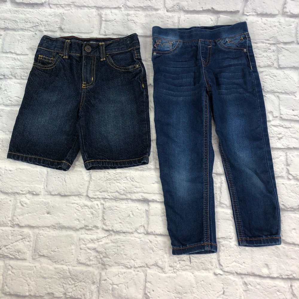 Girls Jean Shorts and Skinny Jeans Lot of 2